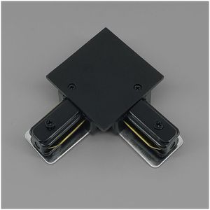 Emenda L Conector Em L Para Trilho Eletrificado Embutir Produto Preto