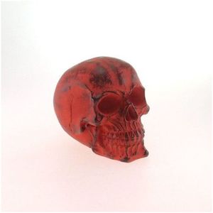 Decoração Caveira Resina De Varias Cores - Enfeite Produto Vermelho