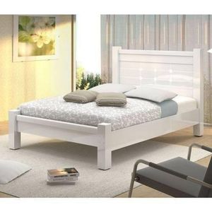 Cama De Casal Imperial 1,40 Branco - Vitamov