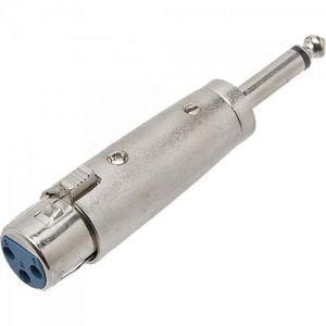 Adaptador P10 Mono X Xlr Cannon Femea Metal Prata Storm