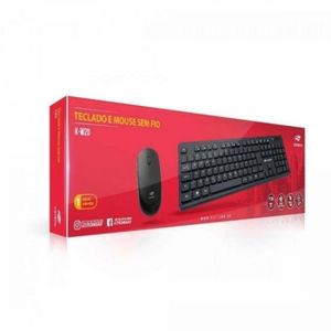 Kit Teclado + Mouse Sem Fio K-w20bk Preto C3tech