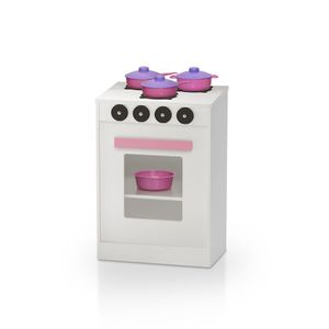 Fogãozinho De Brinquedo De Mdf Branco Infantil Criança