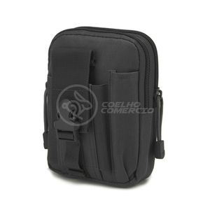 Kit Sobrevivência E Atividades Camping Bolsa Tática preto
