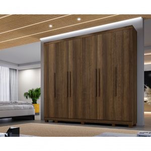 Guarda Roupa Casal 6 Portas E 6 Gavetas Atlanta Benetil Cor:imbuia