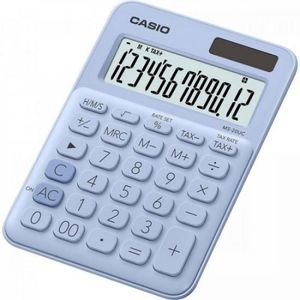 Calculadora De Mesa 12 Digitos Ms20uc Azul Claro Casio