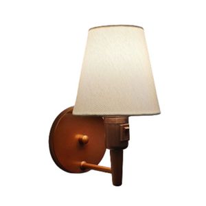 Arandela Cone Md-2013 Cobre Com Liga E Desliga Cúpula Tecido Branco Bivolt