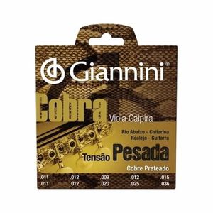Corda Viola Caipira Giannini Gesvp Pesada Cobre Prateado