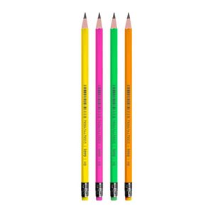 Lápis Grafite Hb Neon Sextavado Resina Com Borracha 4 Cores Com 72 Unidades Keep - Ei150 Sortido
