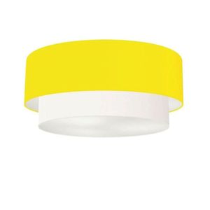 Plafon Cilíndrico Se-3024 Cúpula Cor Amarelo Branco