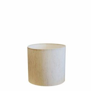 Cúpula Abajur Cilíndrica Cp-8005 Ø18X18Cm Linho Bege