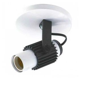 Spot B1 Para 1X E27 Led Bulbo Branco C/ Preto - Bivolt