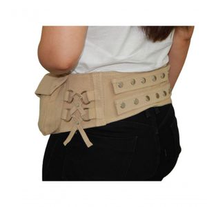 Pochete Cartucheira De Tecido Waist Wallet Cor Bege