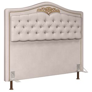 Cabeceira Cama Box Casal Queen 160Cm Imperial J02 Suede Bege - Mpozenato