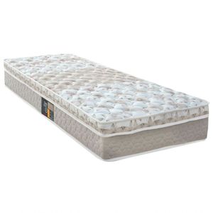 Colchão Solteiro Mola Class Pocket Euro 88X188X25Cm Branco/Bege - Castor