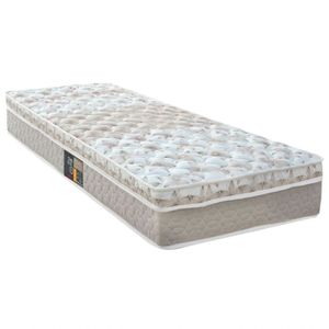 Colchão Solteiro Mola Class Pocket Euro 100X200X25Cm Branco/Bege - Castor