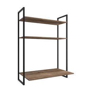 Escrivaninha Suspensa Estilo Industrial Tokyo - Fit Mobel Cor Castanho