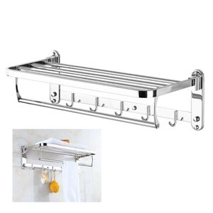 Toalheiro Varal Suporte Roupa Prateleira Inox Porta Toalha