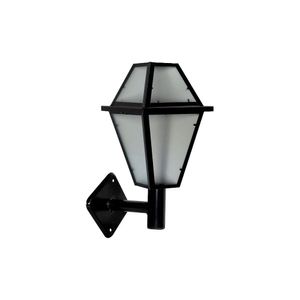 Luminária Imperial Braço Reto De Parede Alumínio Preto 38cm