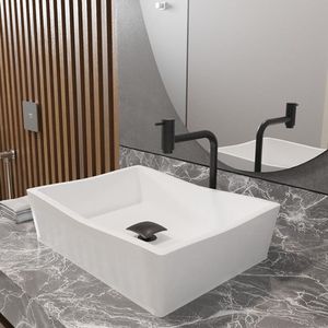 Kit Cuba De Apoio Com Torneira E Valvula Inox Black Branco