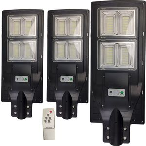 Luminaria Solar Led 240w 3Un Sensor E Controle Refletor