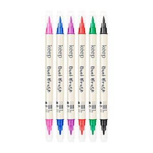 Marcador Artístico Dual Brush Com 5 Cores Keep