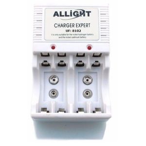 Carregador P/Pilhas Aa/aaa Bateria 9v Recarregáveis Bivolt