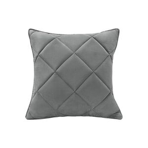 Almofada Decorativa Nina Matelassê 48X48 Veludo Cinza