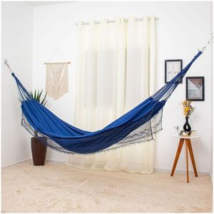 Rede De Dormir Jeans Life Mesclado Azul Com Preto