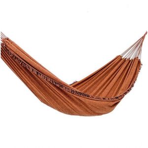 Rede De Dormir Jeans Life Laranja Com Preto Com Franjas