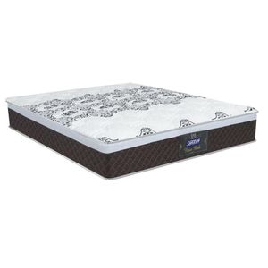 Colchão Casal Molas Ensacadas Marrom 138X188X26Cm Branco