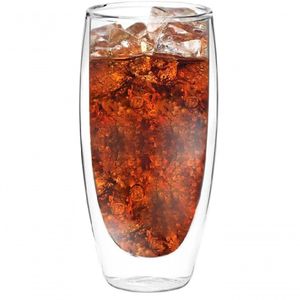2 Copos De Vidro Com Canudo Com Parede Dupla Soldadinho-do-ariripe 300ml - Ilovecoffee Natureza