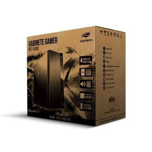 Gabinete Gamer C3tech Mid Tower com Led Mt-g400bk Sem Fonte
