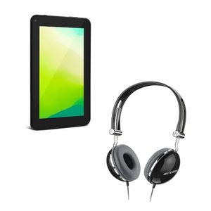 Tablet Mirage 7 Polegadas Preto E Fone De Ouvido Headphone Vibe Design P2 Preto Multilaser