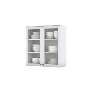 Armário Aéreo 02 Portas 80 Cm Americana Henn Branco Hp
