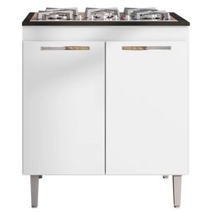 Balcão Para Cooktop 5 Bocas 2 Portas D'w Branco
