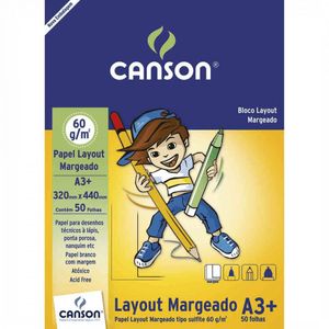 Bloco Layout Sulfite A3+ 60g 50 Folhas Margeado - 66667077