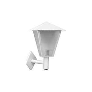 Luminária Romana Braço Reto De Parede Alumínio Branco 31cm