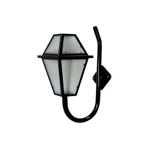 Luminária Imperial Braço Parede Alumínio Preto 56x38cm