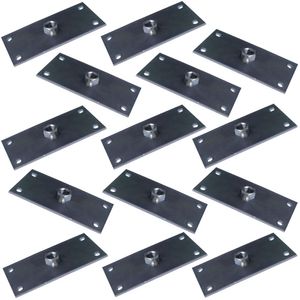 Kit 14 Chapinhas Reta Fixação Pés Palito Rosca 5/16 Zincada