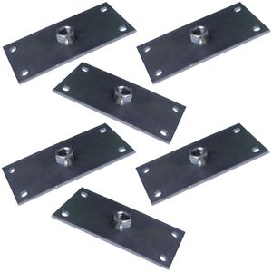 Kit 6 Chapinhas Reta Fixação Pés Palito Rosca 5/16 Zincada