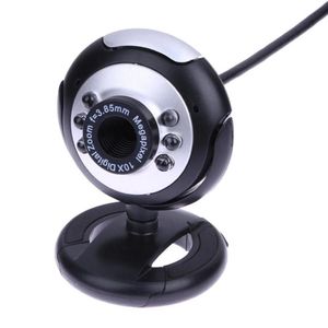 Webcam Para Pc V4 Hd Usb Com Microfone Preto/prata