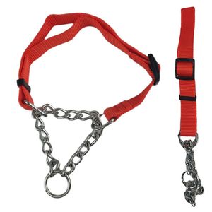 Coleira Guia Ajustavel 2.5cm Elo Torcido Enforcador Corrente Cachorro Caes Pet