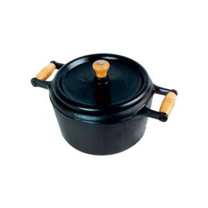 Panela De Ferro Modelo Pressão 2 Alças De Madeira - 4 Lt