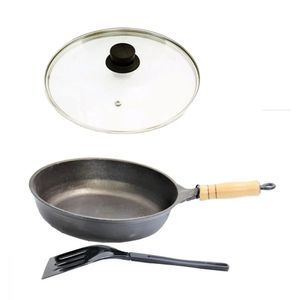 Frigideira Alta Antiaderente Cabo Tampa Vidro 24Cm Espátula
