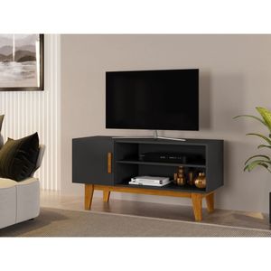 Rack Para Tv Até 42 Polegadas Denver Preto/naturale