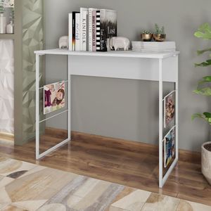 Revisteiro Recepção Steel 90,6Cm Caemmun Branco