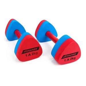 Halter Triangular Eva Para Hidroginástica 1 a 2Kg Verm/Azul