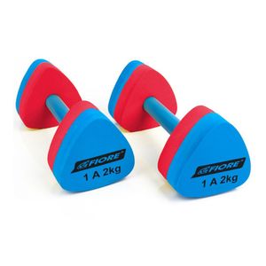 Halter Triangular Eva Para Hidroginástica 1 A 2 Kg Azul/Verm