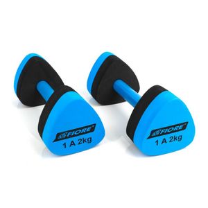 Halter Triangular Eva Para Hidroginástica 1 a 2Kg Azul/preto