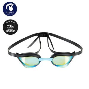 Óculos De Natação Core Mirror Swipe Arena Azul água/dourado